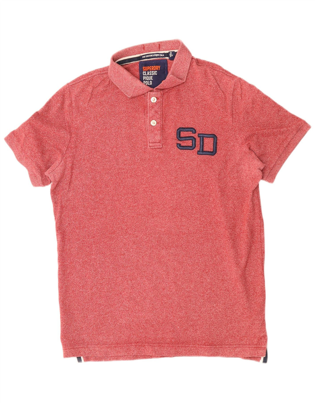 SUPERDRY Mens Classic Fit Polo Shirt 2XL Red Cotton