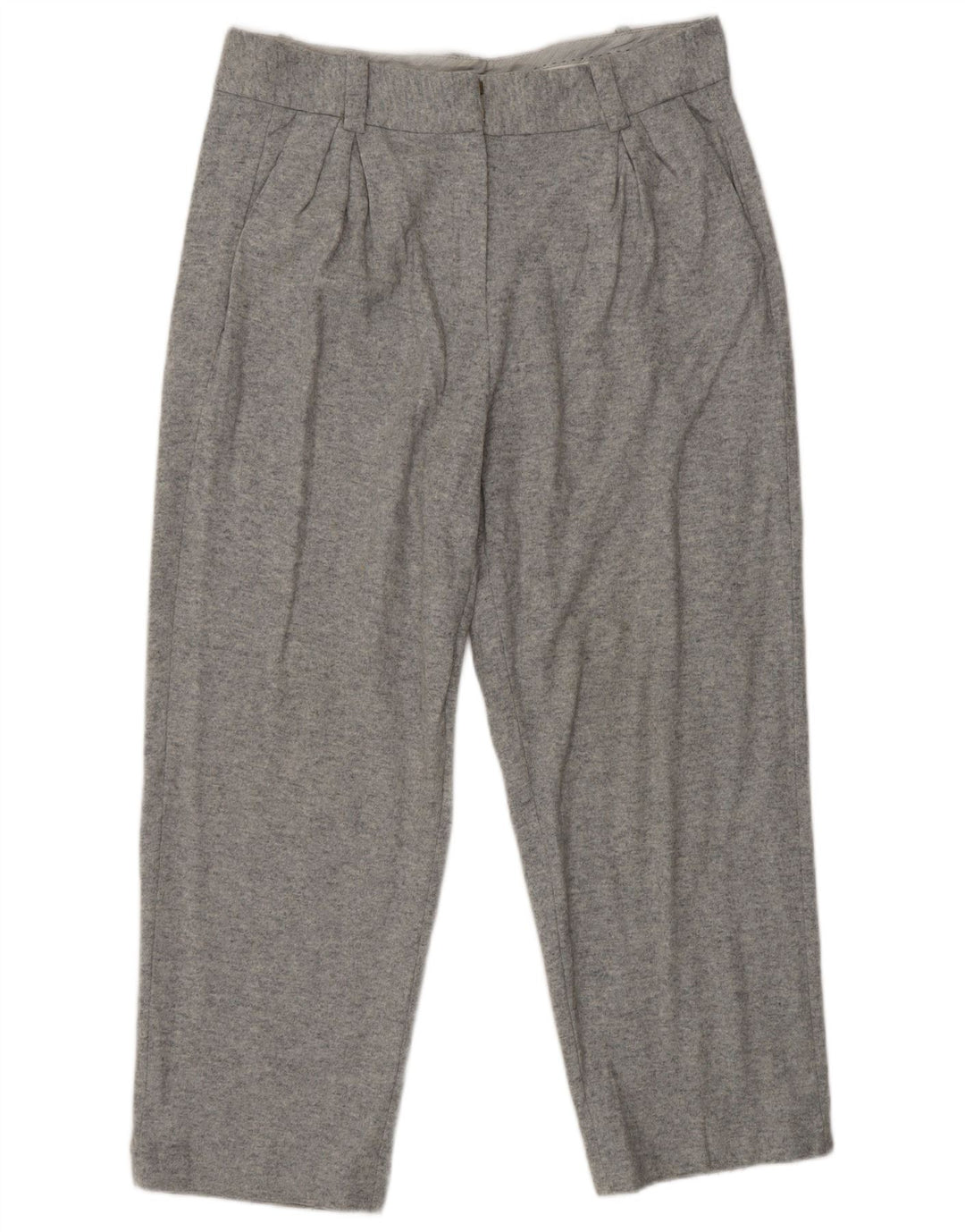 MASSIMO DUTTI Womens Pegged Cropped Trousers EU 42 Large W32 L25 Grey