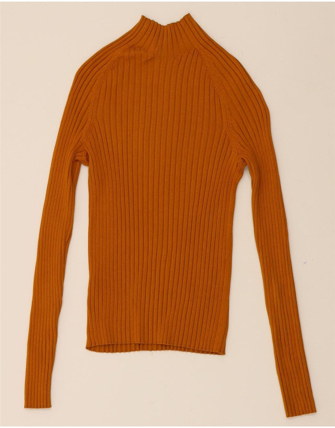 ZARA Womens Turtle Neck Jumper Sweater UK 12  Medium Brown Viscose Vintage Zara and Second-Hand Zara from Messina Hembry 