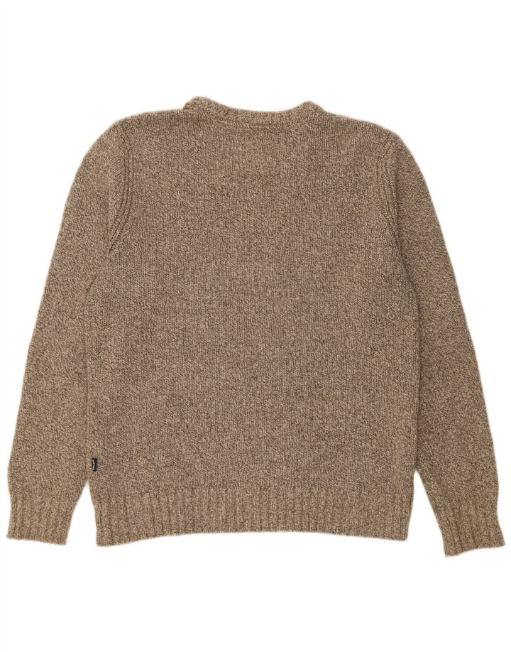 Fat Face Mens Crew Neck Jumper Sweater Medium Grey Flecked Wool