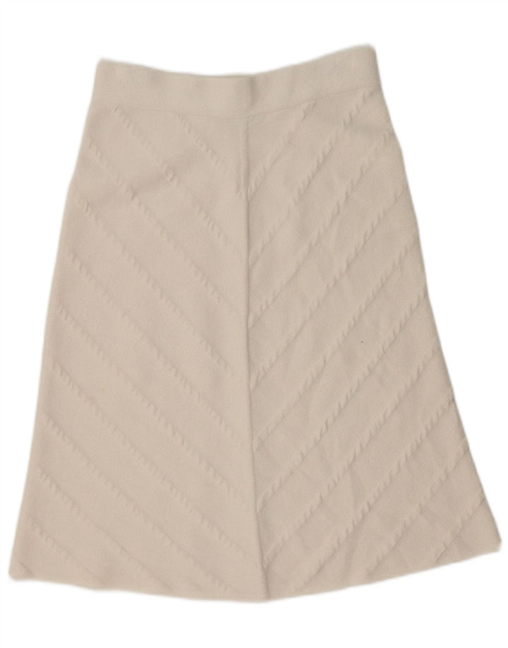 Zara Womens Knit A-Line Skirt Medium W28 Off White