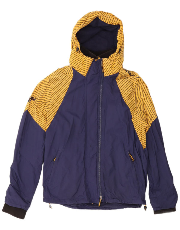 Superdry Womens Windcheater Graphic Windbreaker Jacket UK 20 2XL Navy Blue