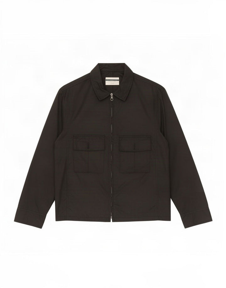 Benetton Womens Utility Jacket IT 44 Medium Black Polyamide