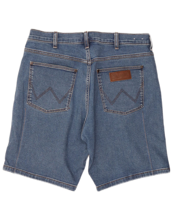 Wrangler Mens Denim Shorts W34 Large  Blue Cotton
