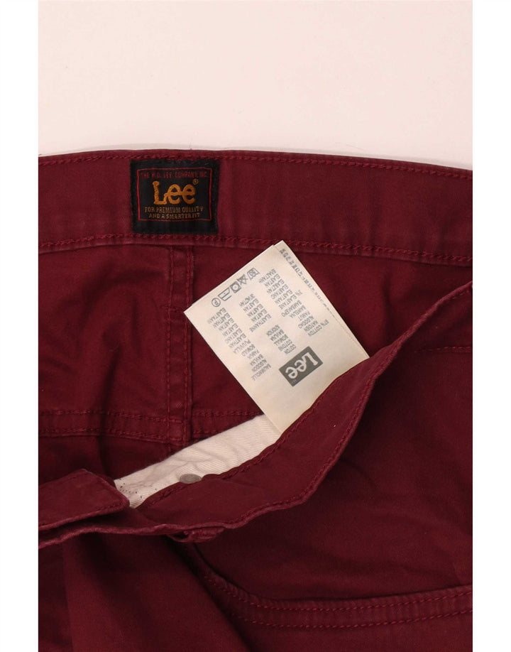 Lee Mens Casual Shorts W38 XL Maroon Cotton