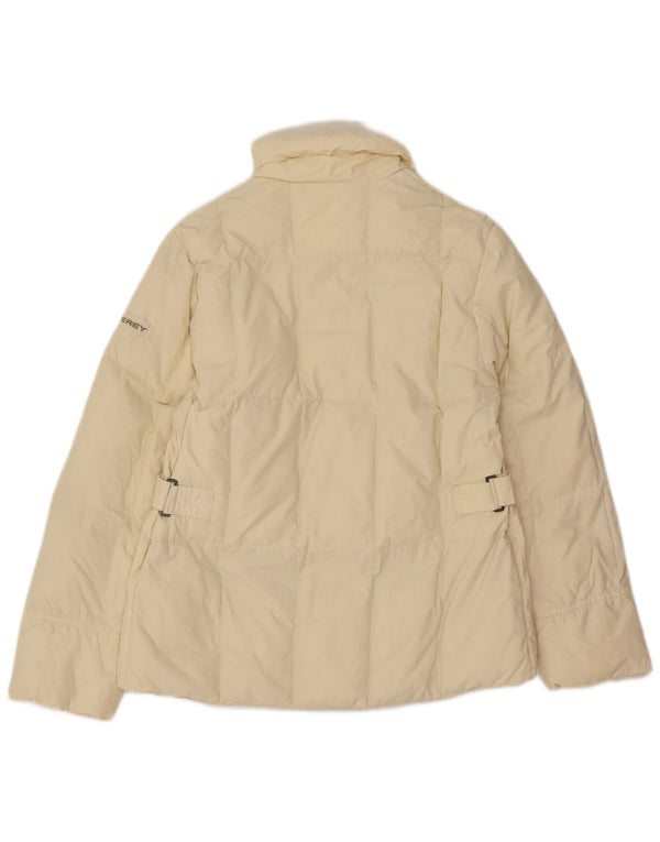 PEUTEREY Womens Padded Jacket IT 44 Medium Off White Polyamide