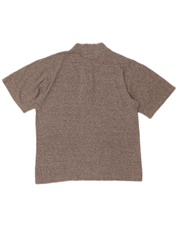 MCROSS Mens Polo Shirt Medium Grey Flecked