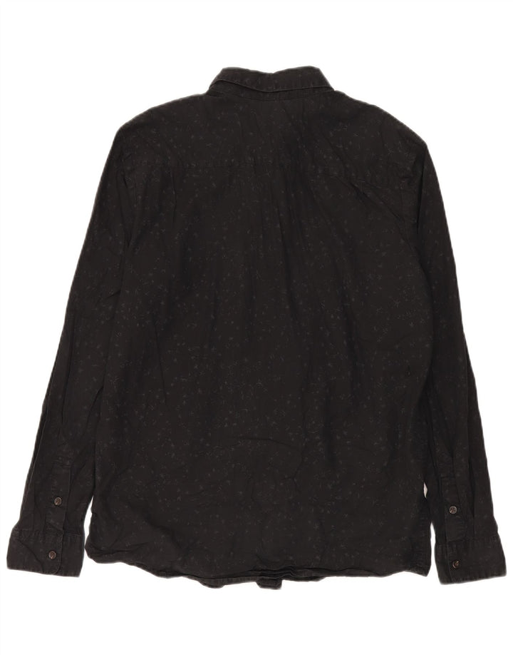 Volcom Mens Modern Fit Shirt Large Black Spotted Cotton