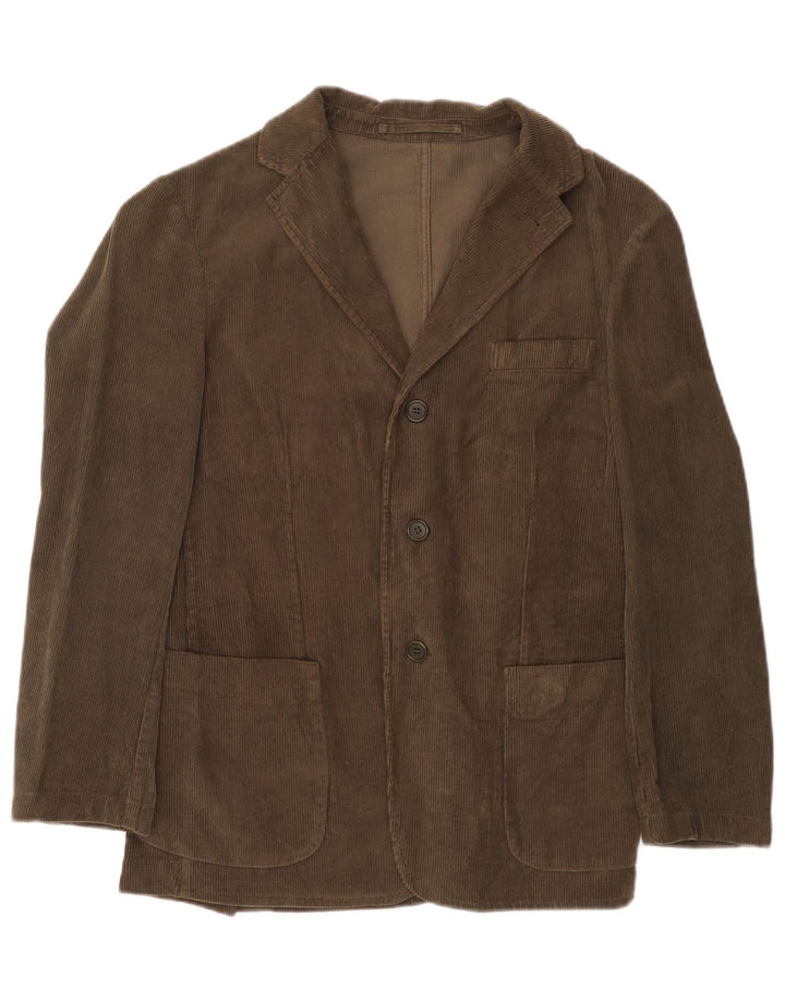 Alberto Aspesi Mens 3 Button Corduroy Blazer Jacket UK 38 Medium Brown