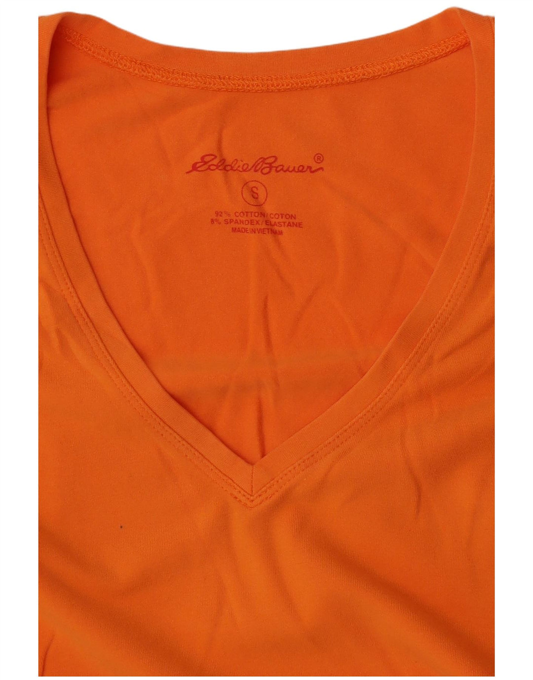 Eddie Bauer Womens Vest Top UK 10 Small Orange Cotton