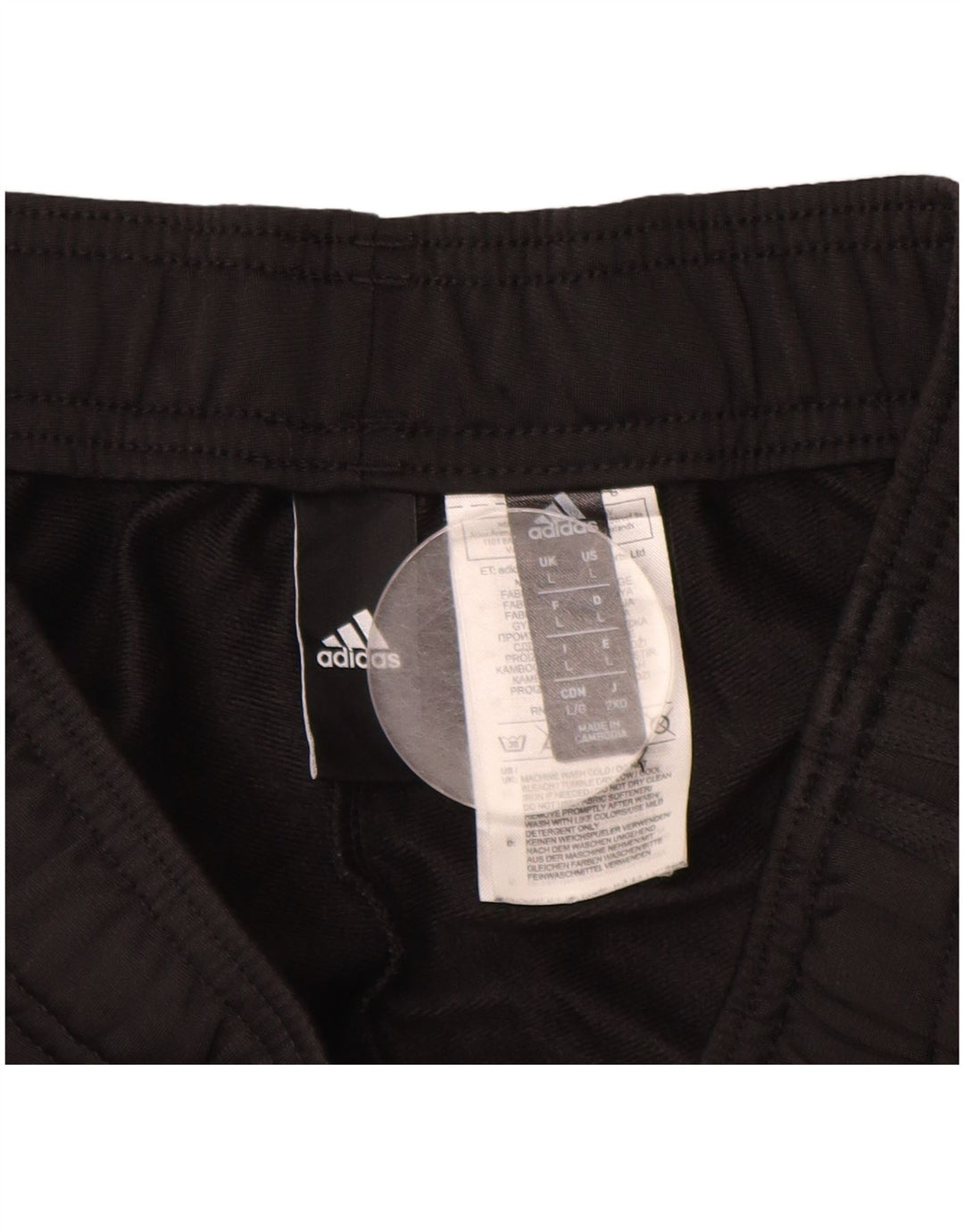 ADIDAS Mens Tracksuit Trousers Joggers Large  Black Polyester