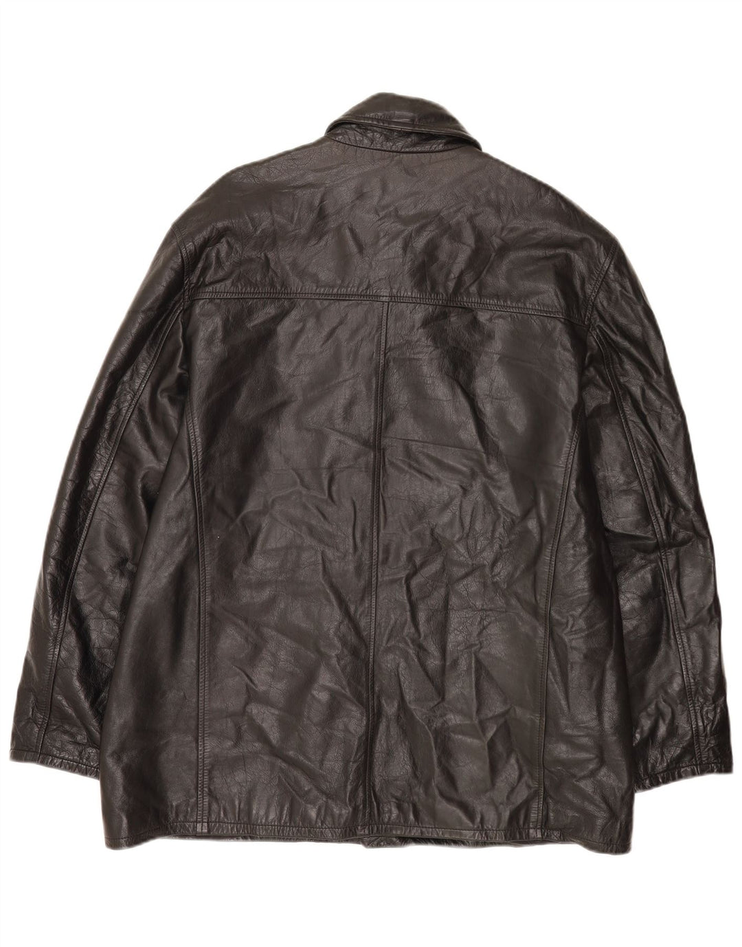 Vintage Mens Leather Jacket UK 44 2XL Black Leather