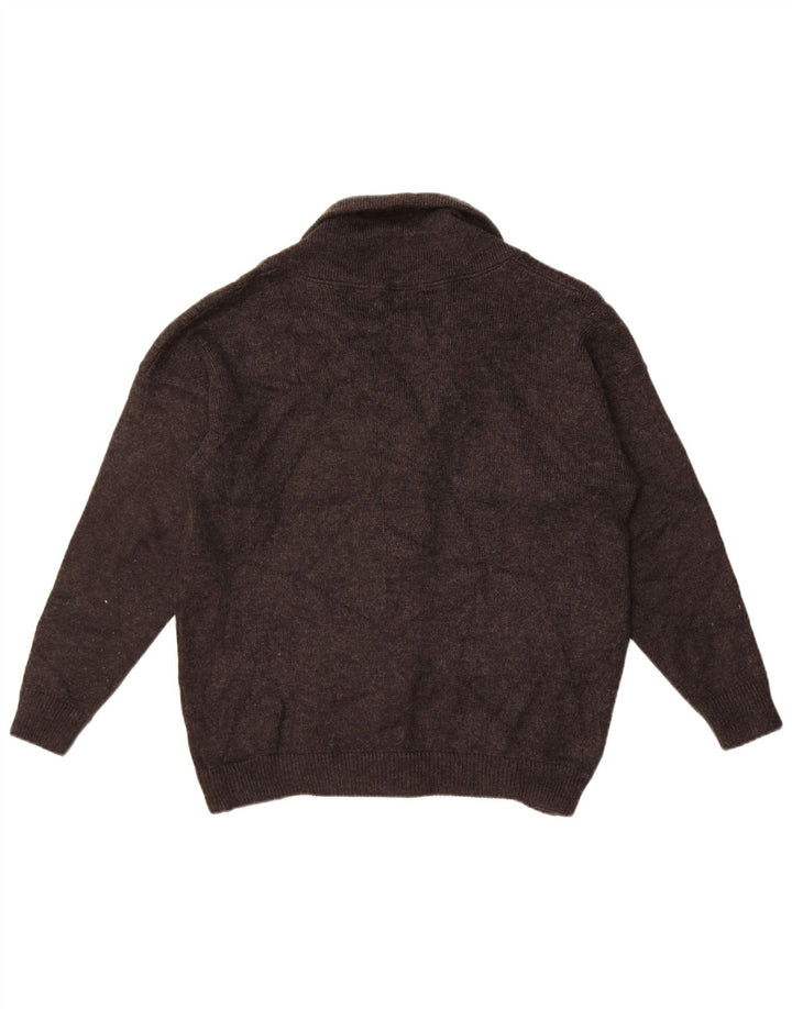 Marks & Spencer Boys Cardigan Sweater 12-13 Years Medium Grey Wool