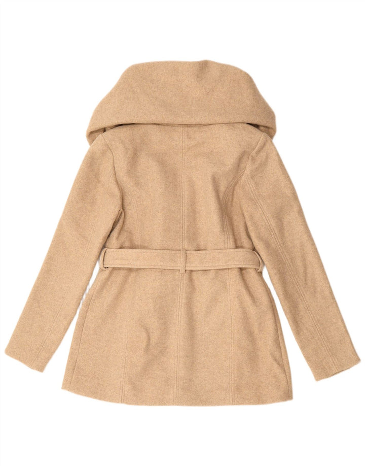 AMISU Womens Overcoat EU 40 Medium Beige Polyester