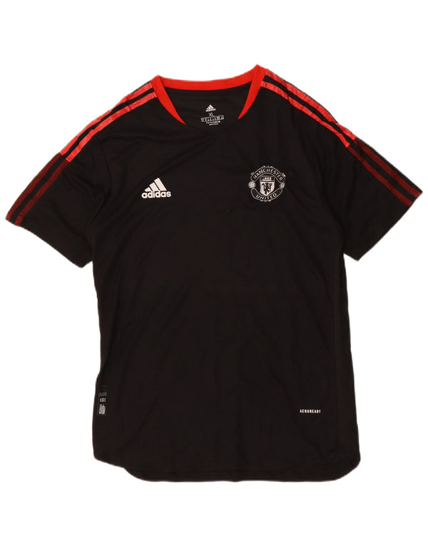 Adidas Mens Manchester United Graphic T-Shirt Top XL Black Polyester