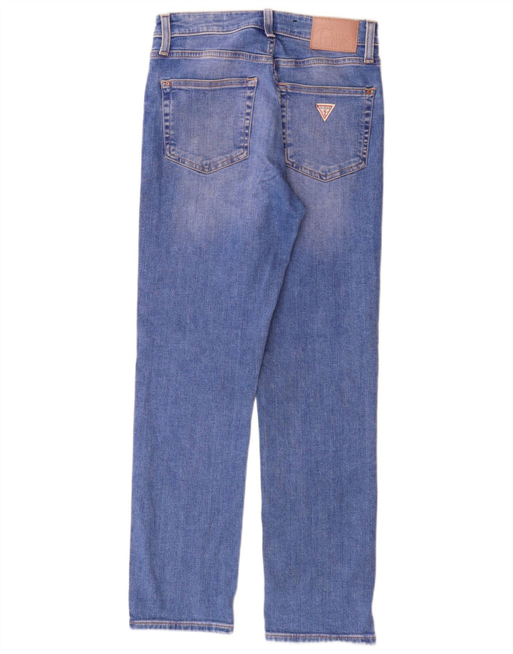 Guess Womens Straight Jeans W26 L28 Blue Cotton