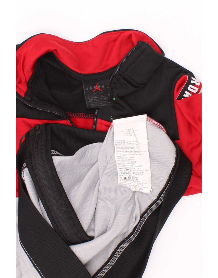 Jordan Boys Graphic Tracksuit Top Jacket 5-6 Years Medium Red Colourblock