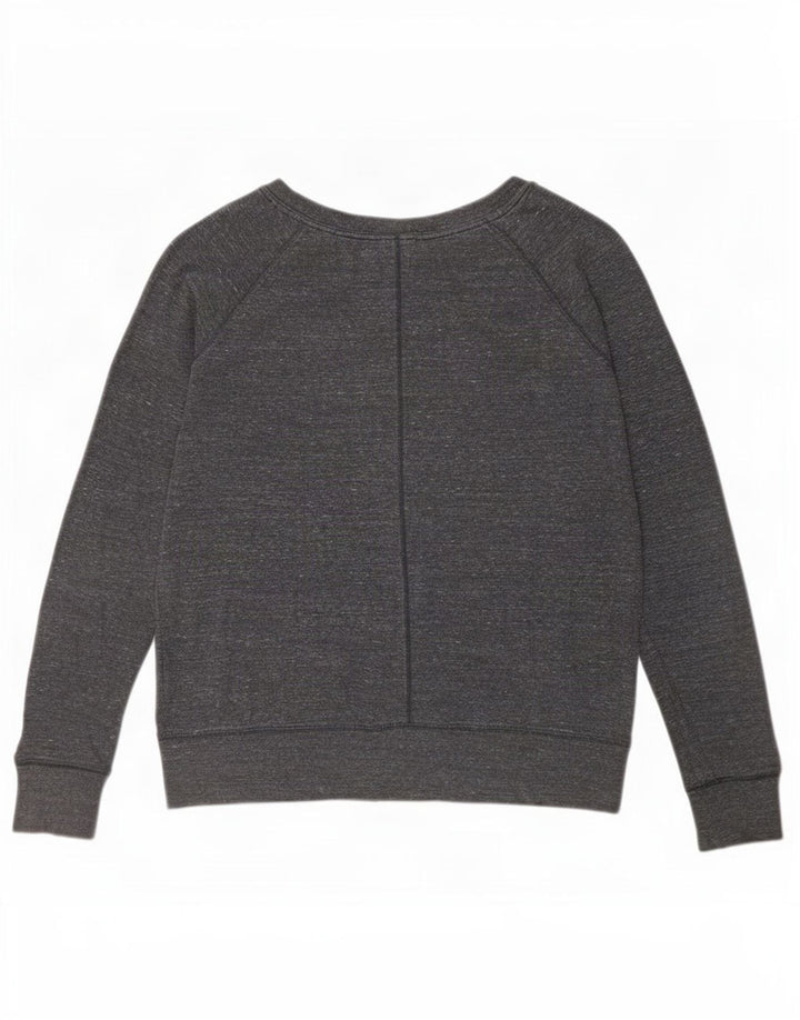 Nike Womens Sweatshirt Jumper UK 14 Medium Grey Flecked