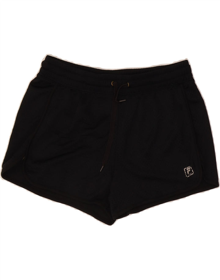 FILA Womens Sport Shorts UK 10 Small  Black Polyester Vintage Fila and Second-Hand Fila from Messina Hembry 