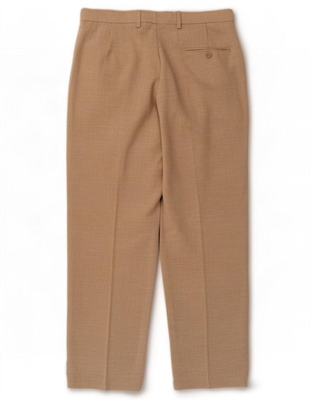 Marks & Spencer Mens Straight Suit Trousers W32 L31 Beige Polyester