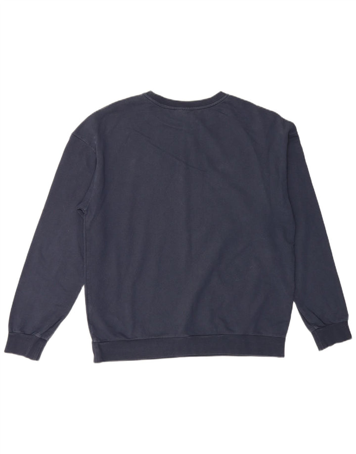 Hugo Boss Mens Graphic Sweatshirt Jumper Medium Navy Blue Cotton