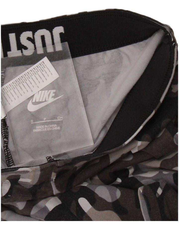 NIKE Womens Leggings UK 8 Small  Multicoloured Camouflage Cotton