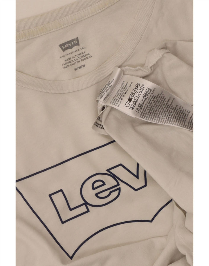 Levi's Mens Graphic T-Shirt Top Medium White Cotton