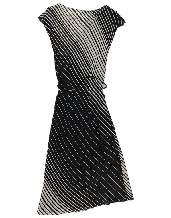 Dorothy Perkins Womens Sleeveless Basic Dress UK 12 Medium Black Striped