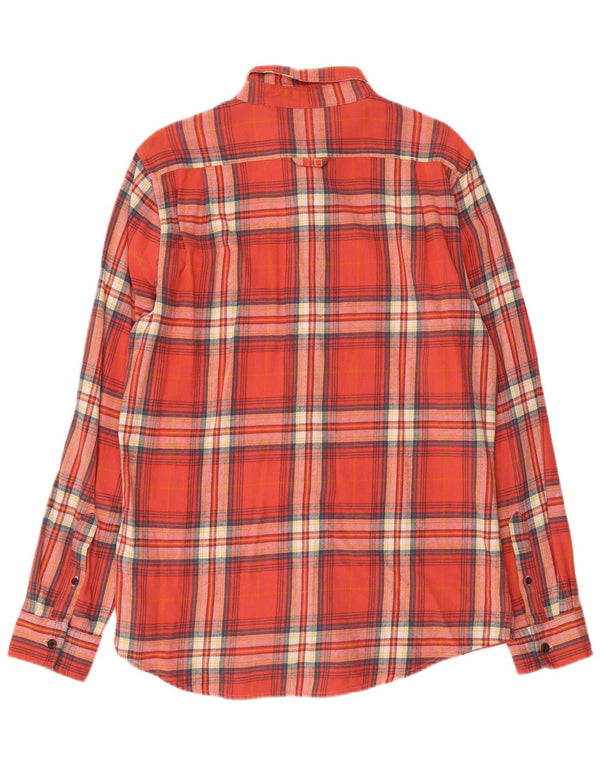 Superdry Mens Flannel Shirt XL Red Check Cotton