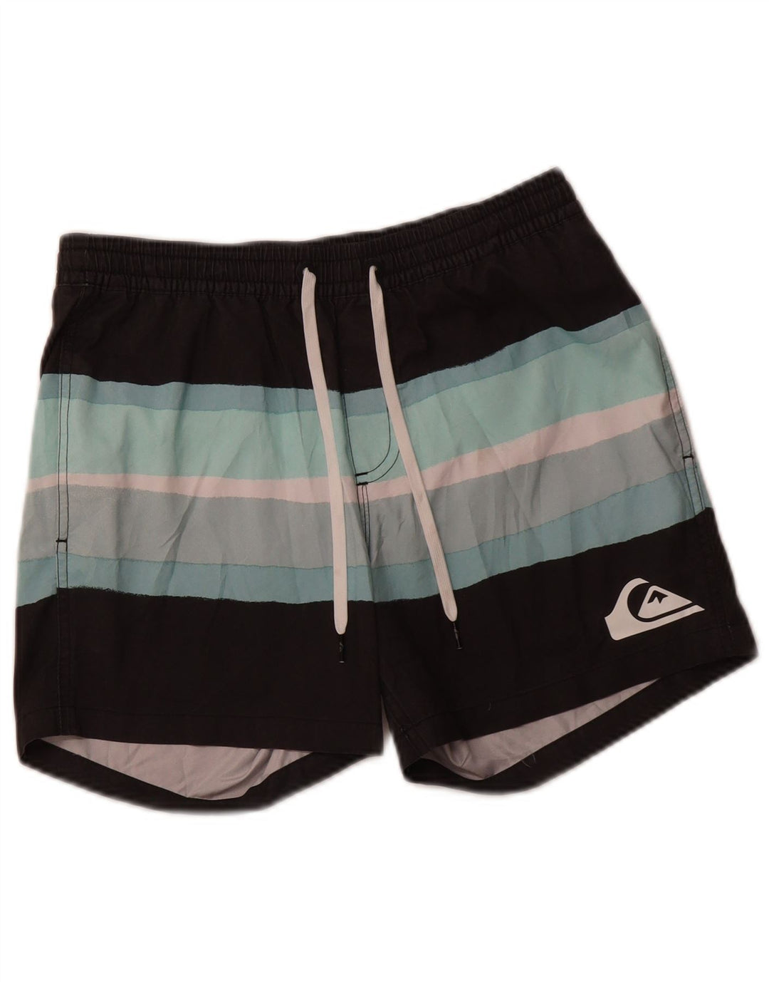 QUIKSILVER Mens Swimming Shorts Small Grey Colourblock Polyester