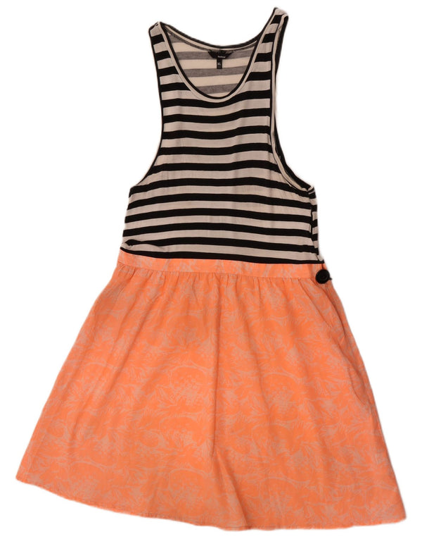 Hurley Womens Sleeveless A-Line Dress UK 18 XL Multicoloured Striped