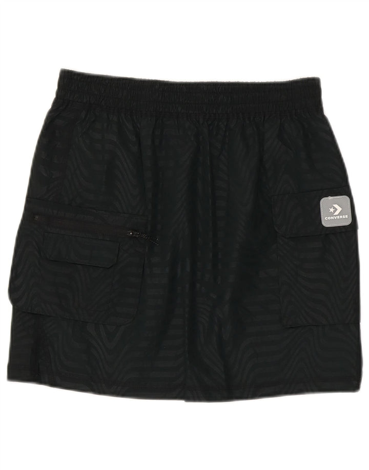 Converse Womens Cargo Skirt Small W27  Black Striped Nylon