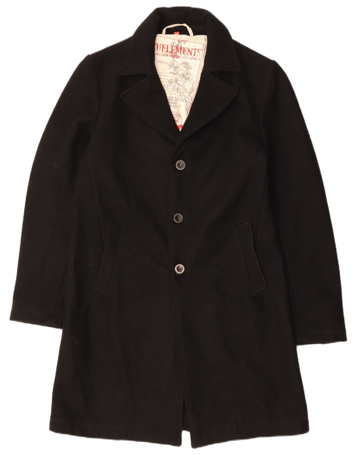 Zu Elements Womens Overcoat UK 18 XL Black Wool