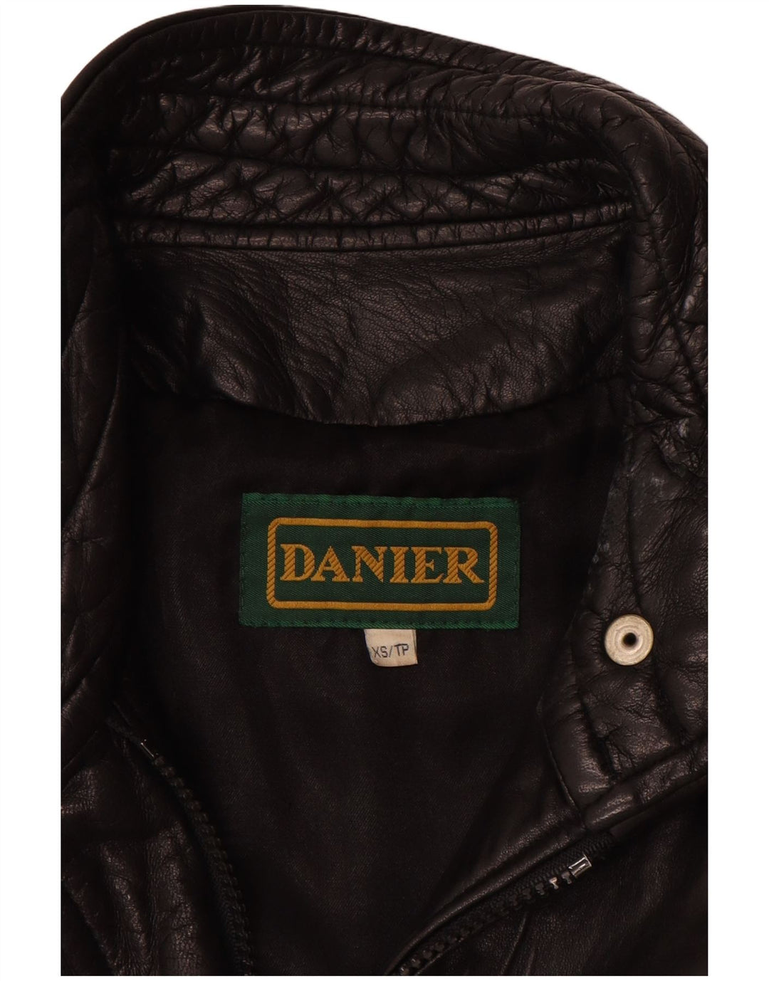 Danier Womens Oversized Leather Jacket UK 6 XS Black