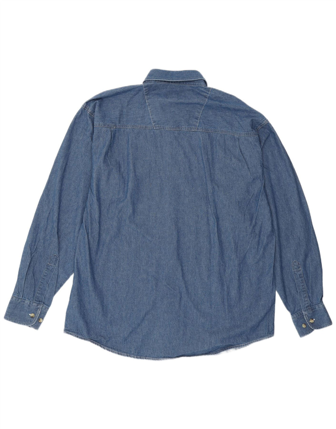 VINTAGE Mens Denim Shirt Size 43/44 XL Blue Cotton