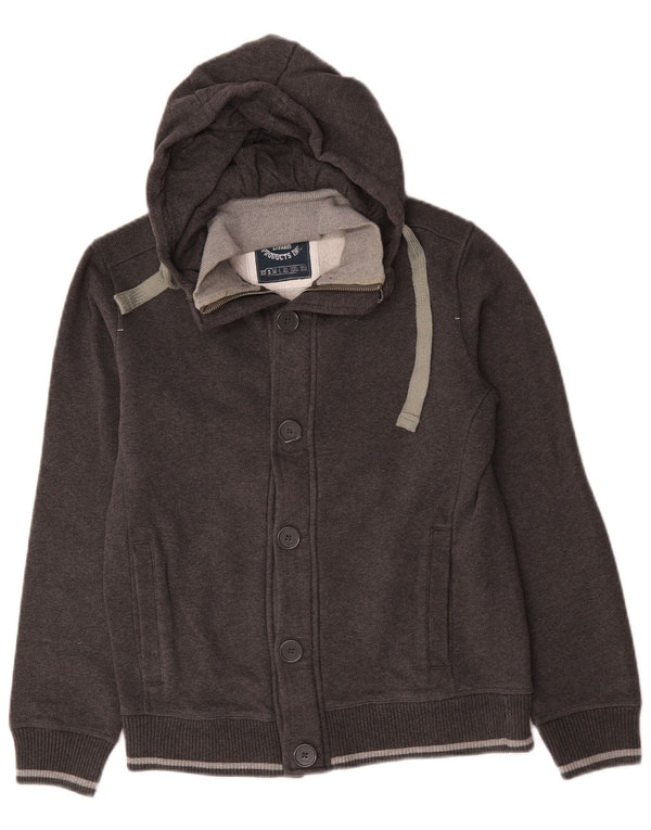 Champion Mens Zip Hoodie Sweater Small Grey Cotton