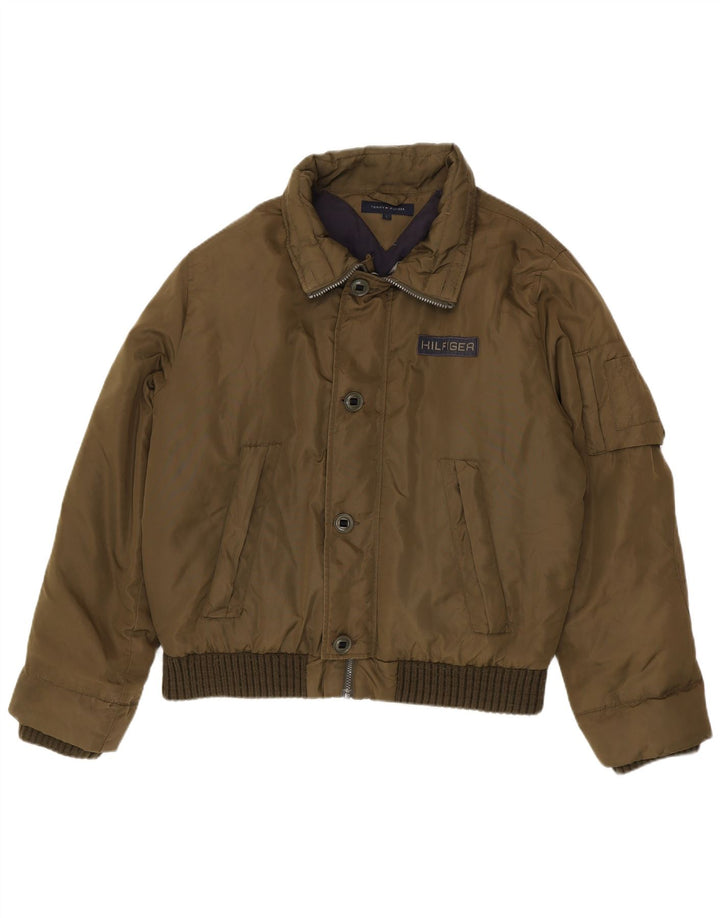Tommy Hilfiger Mens Padded Jacket UK 40 Large Khaki Nylon