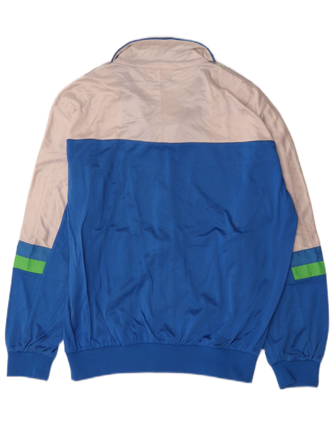 Asics Mens Graphic Tracksuit Top Jacket Large Blue Colourblock
