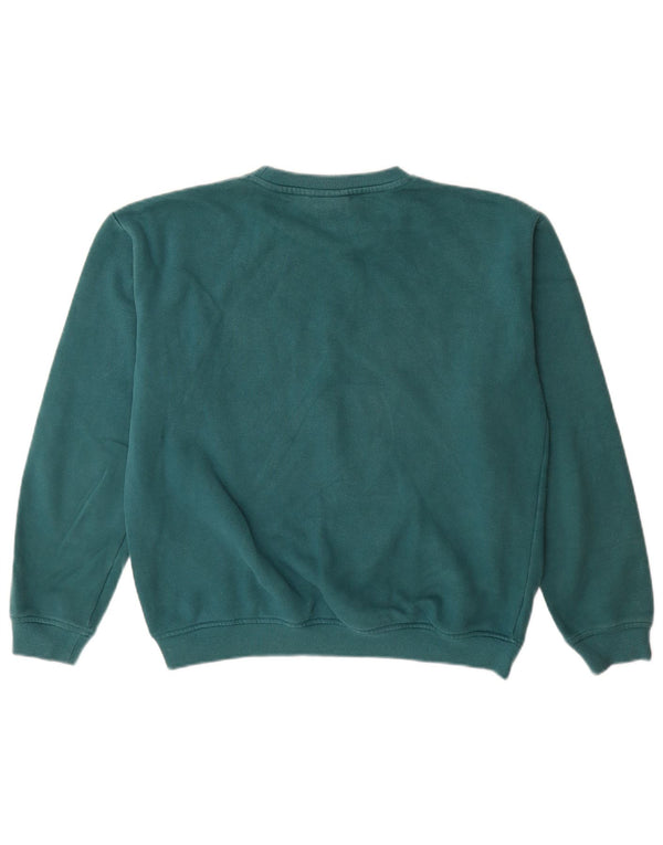 Ellesse Womens Graphic Sweatshirt Jumper UK 12 Medium Green Cotton