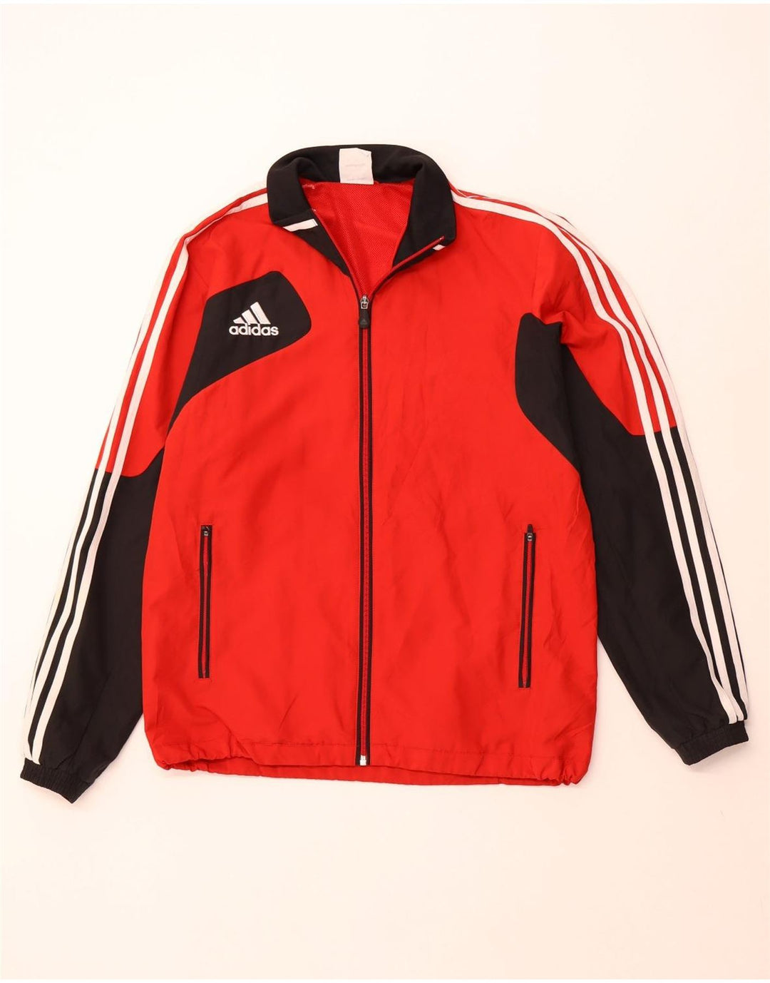 ADIDAS Mens Graphic Tracksuit Top Jacket UK 38/40 Medium Red Colourblock