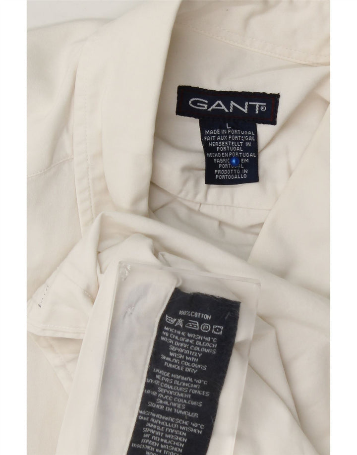 Gant Mens Short Sleeve Shirt Large White Cotton