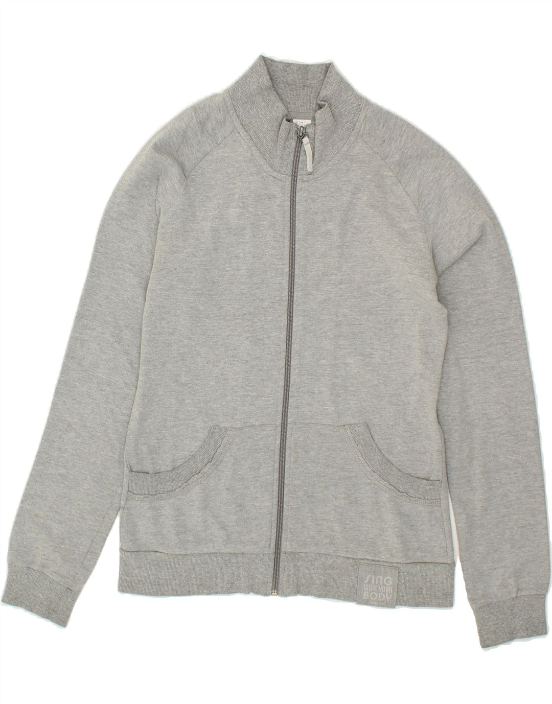 REEBOK Womens Tracksuit Top Jacket EU 44 XL Grey Cotton Vintage Reebok and Second-Hand Reebok from Messina Hembry 