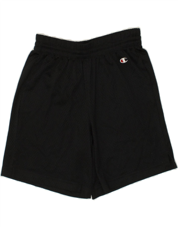 CHAMPION Boys Sport Shorts 11-12 Years Black Polyester Vintage Champion and Second-Hand Champion from Messina Hembry 