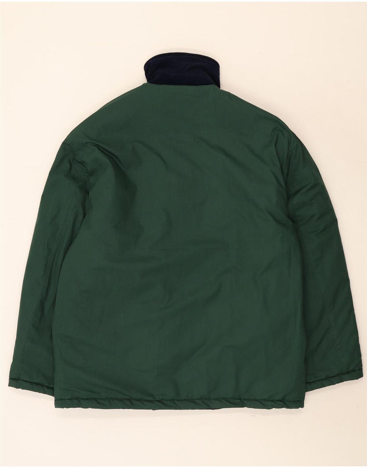 Vintage Mens Reversible Quilted Jacket UK 38 Medium Navy Blue Polyester