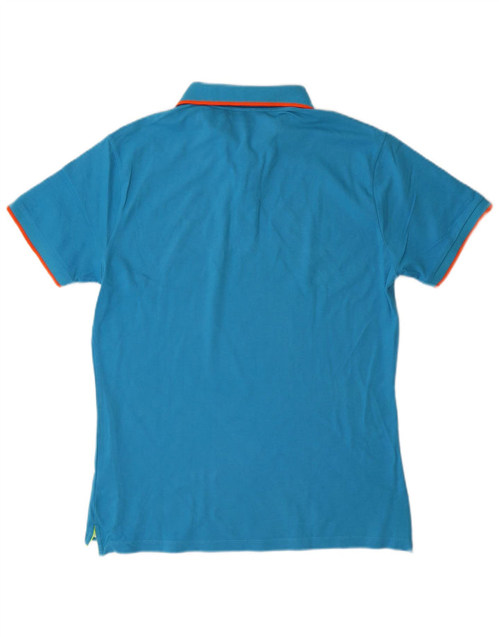 PEUTEREY Mens Polo Shirt Medium Blue Cotton