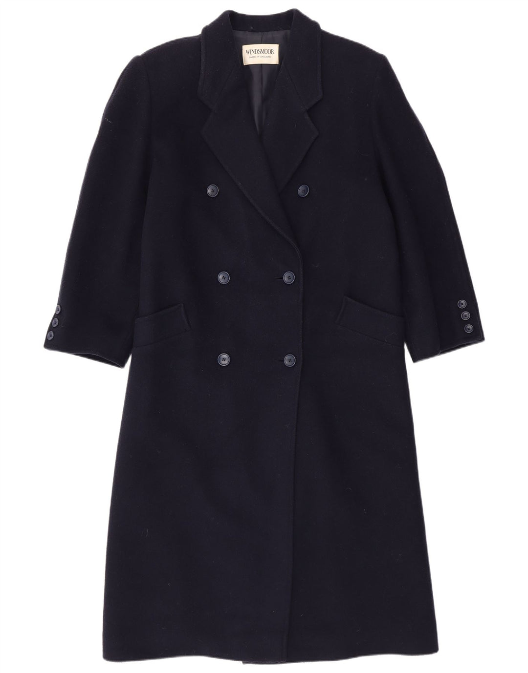 WINDSMOOR Womens Oversized Double Breasted Coat UK 12 Medium Navy Blue