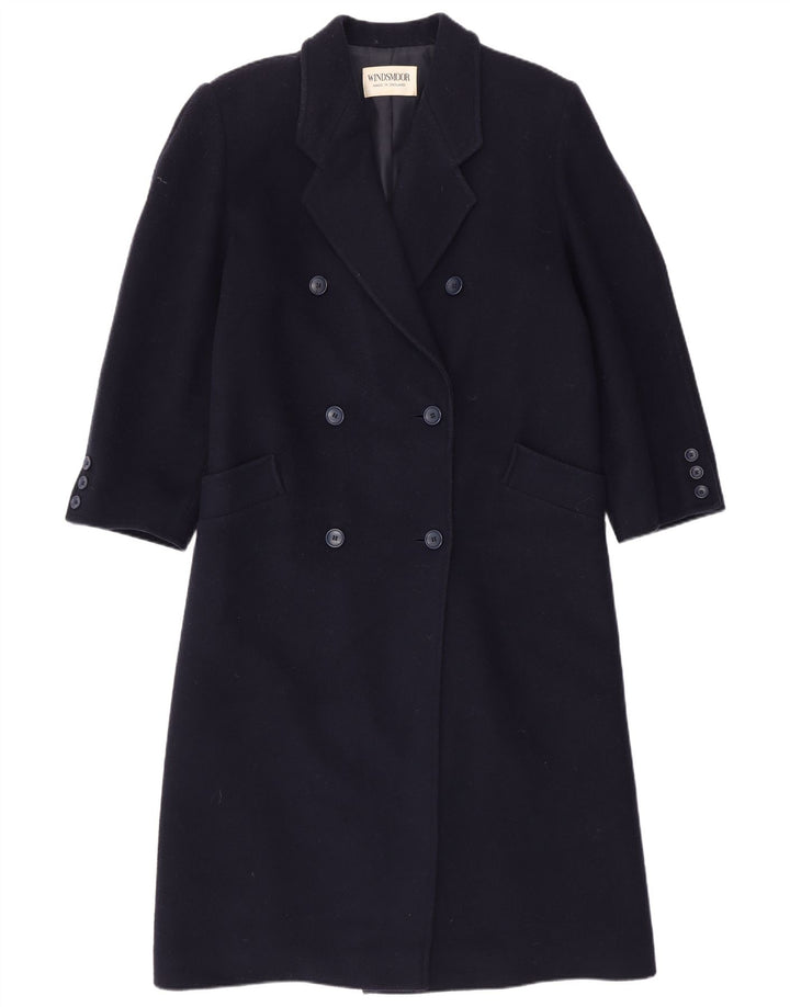 WINDSMOOR Womens Oversized Double Breasted Coat UK 12 Medium Navy Blue
