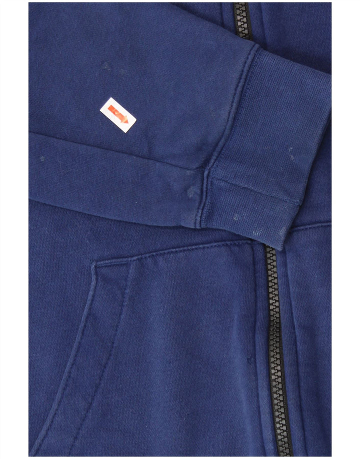 Nike Boys Air Zip Hoodie Sweater 13-14 Years XL Blue Colourblock Cotton