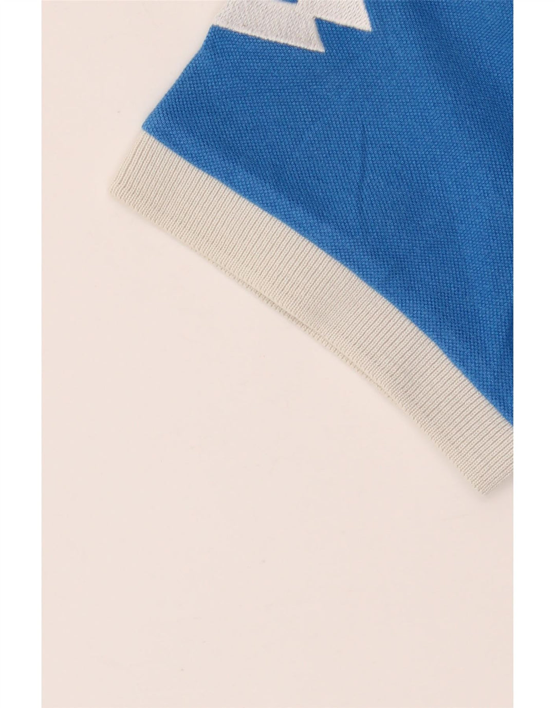 LOTTO Womens Italia Graphic Rugby Polo Shirt UK 14 Large Blue Cotton