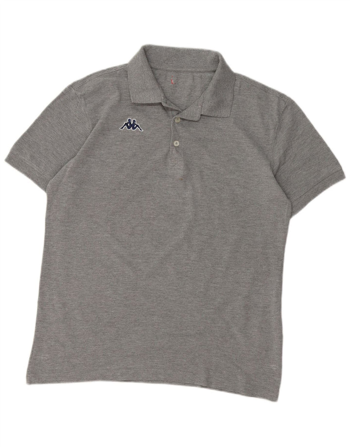 KAPPA Mens Polo Shirt Medium Grey Cotton